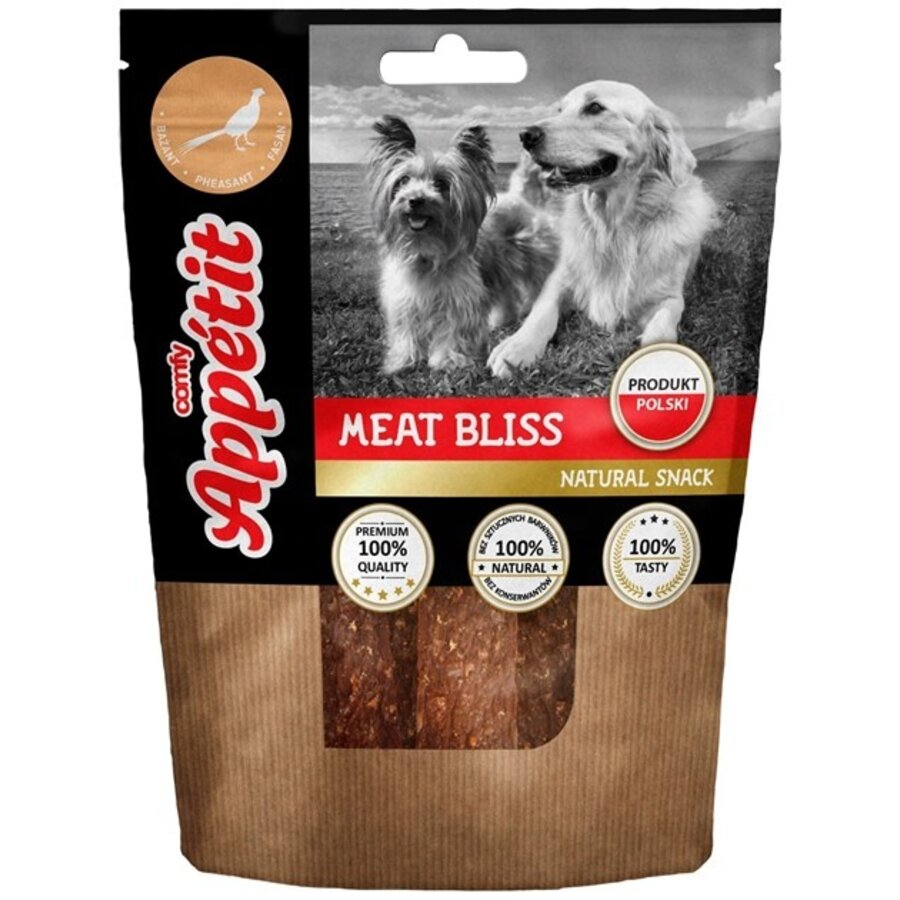 Natuurlijke vleesreepjes voor honden 100 g - trainingssnack en beloning