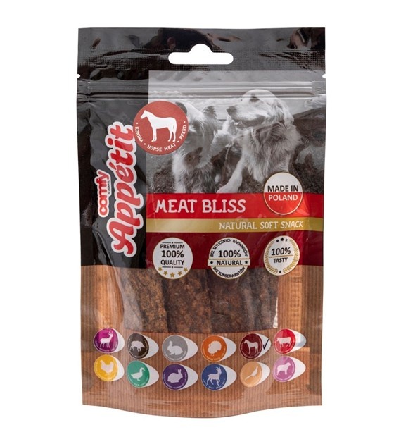 Comfy Appetit Natuurlijke vleesreepjes voor honden 100 g - trainingssnack en beloning Horse - Paard