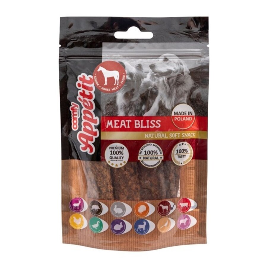 Natuurlijke vleesreepjes voor honden 100 g - trainingssnack en beloning