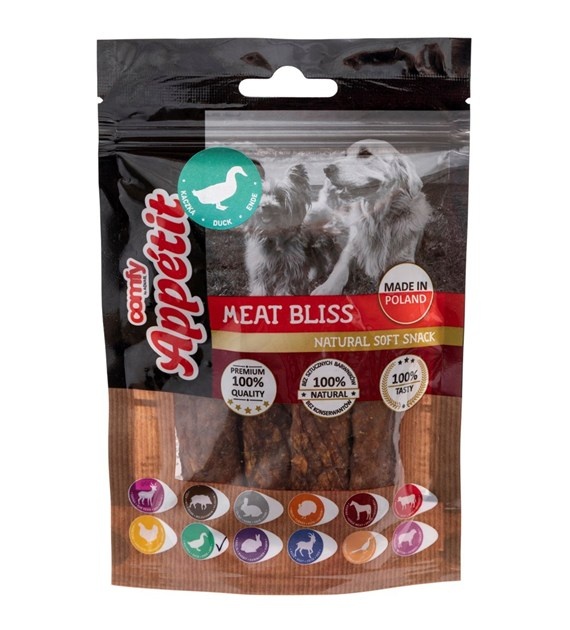 Comfy Appetit Natuurlijke vleesreepjes voor honden 100 g - trainingssnack en beloning Duck - Eend