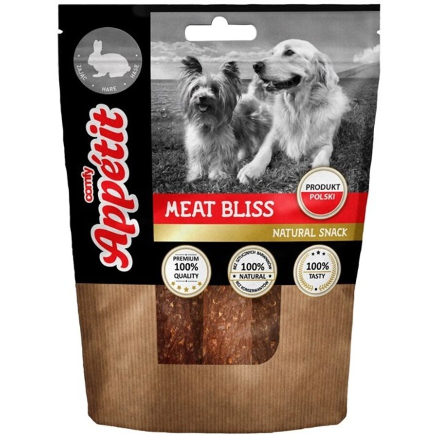 Natuurlijke vleesreepjes voor honden 100 g - trainingssnack en beloning