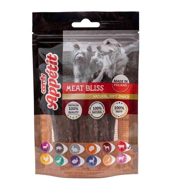 Comfy Appetit Natuurlijke vleesreepjes voor honden 100 g - trainingssnack en beloning Beef - Rund