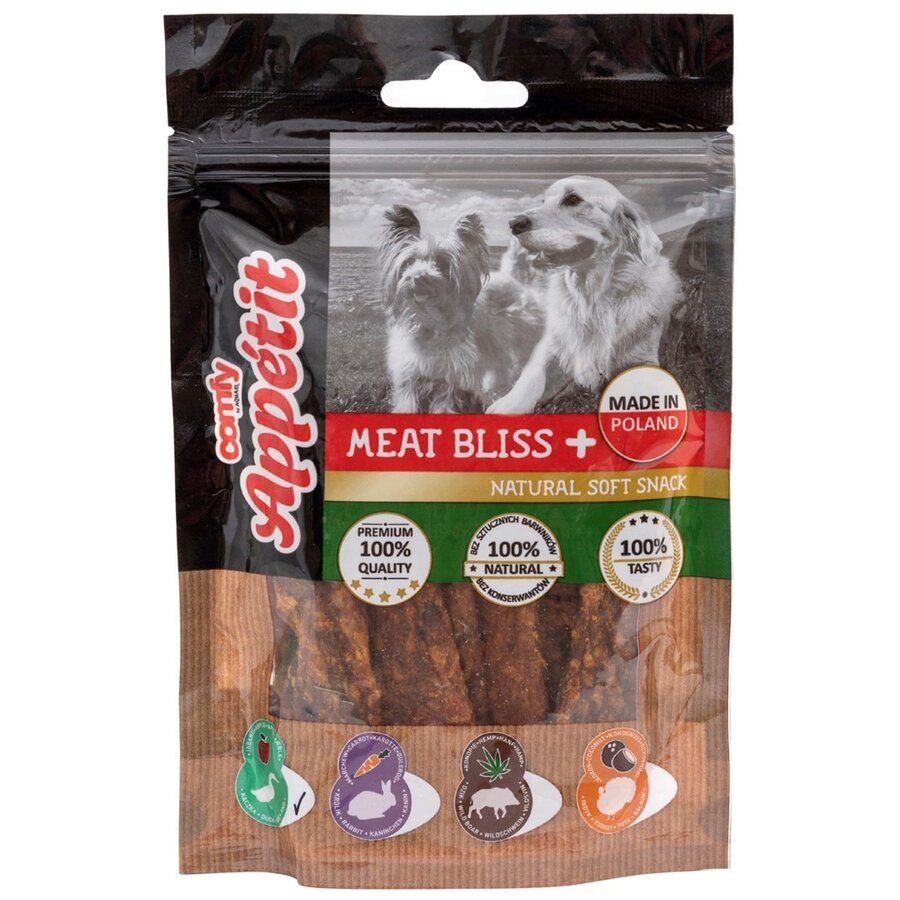 Natuurlijke vleesreepjes hond 100 g | snack met fruit en groente