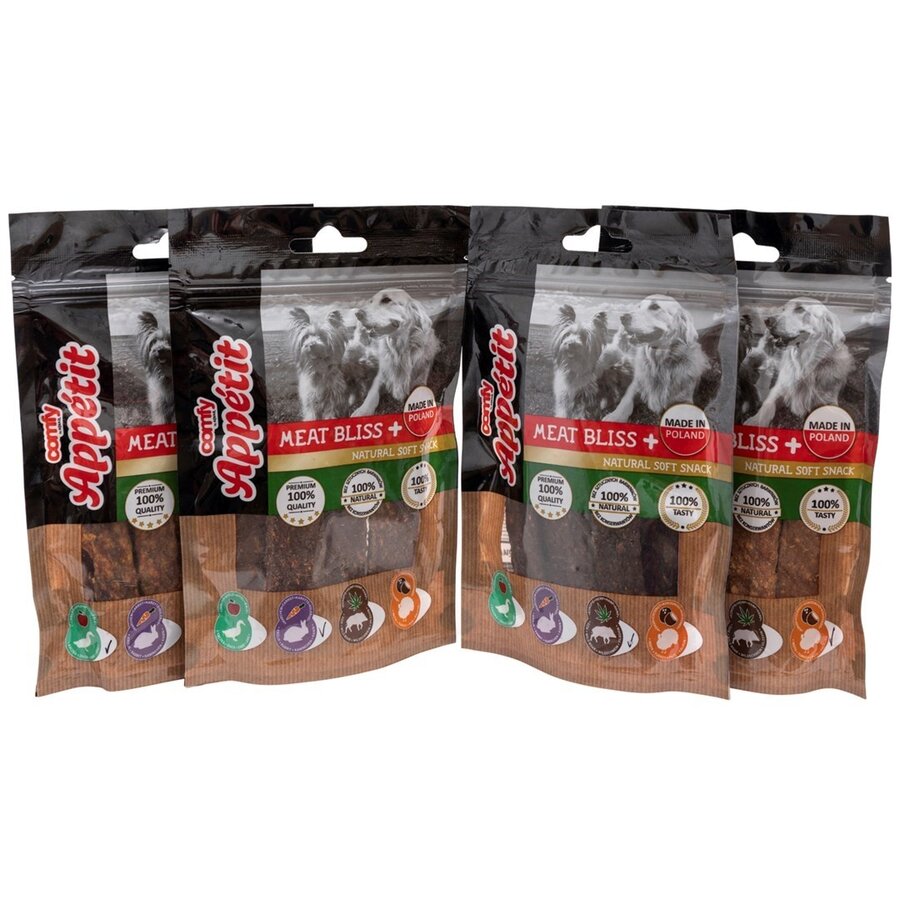 Natuurlijke vleesreepjes hond 100 g | snack met fruit en groente