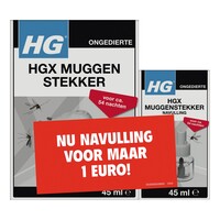 Muggenstekker voordeelverpakking 1 stekker + 2x45 ml navulling | goed voor ca. 108 nachten