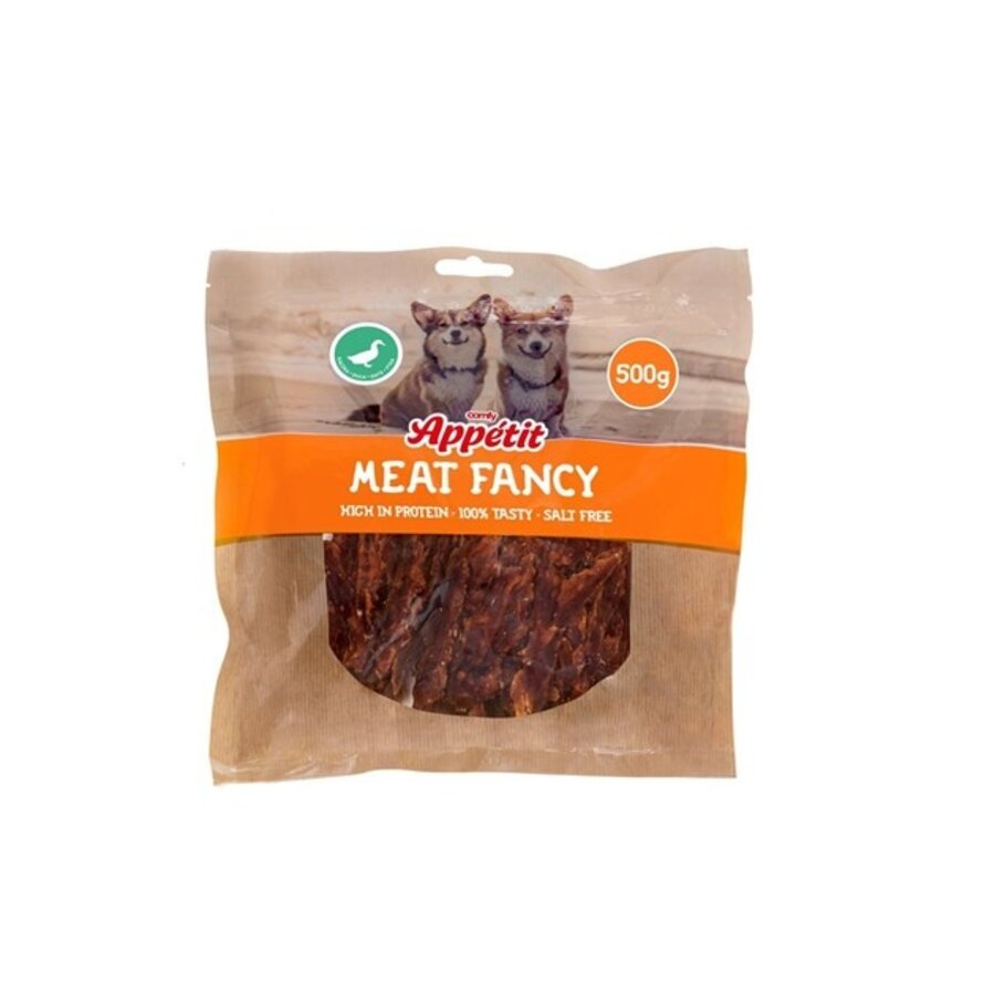 Gedroogde eendenborst hondensnack 93% vlees 500 g