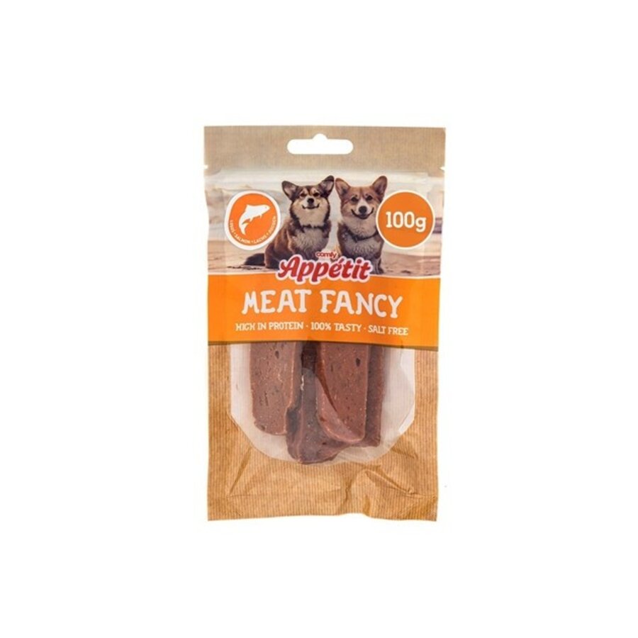 Vleesfranje zalm hondensnack 92% zalm 100 g