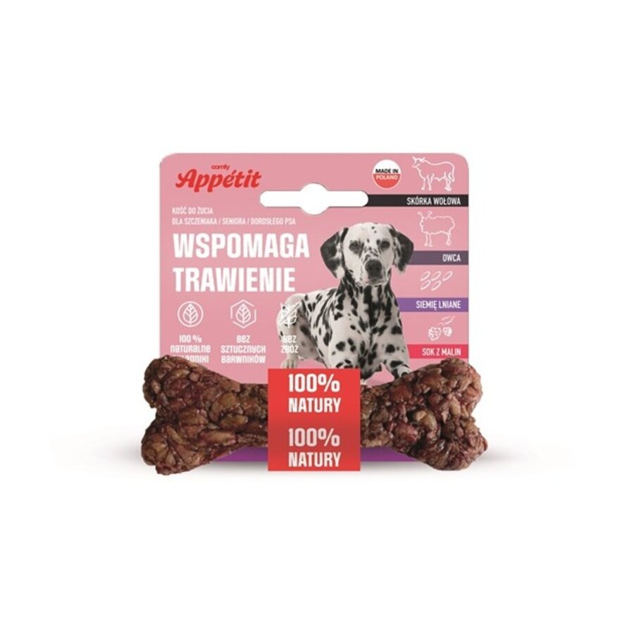 Functioneel bot ondersteunt de spijsvertering | 12 cm natuurlijke kauwsnack voor honden