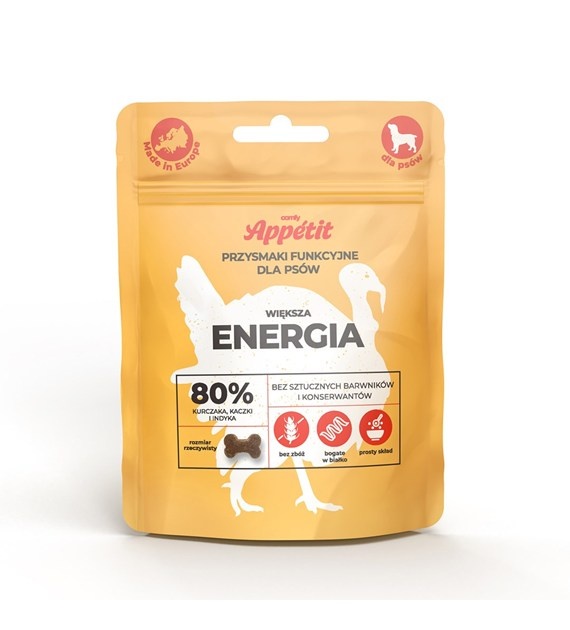Comfy Appetit Graanvrije energie hondensnacks 80% gevogelte 70 g