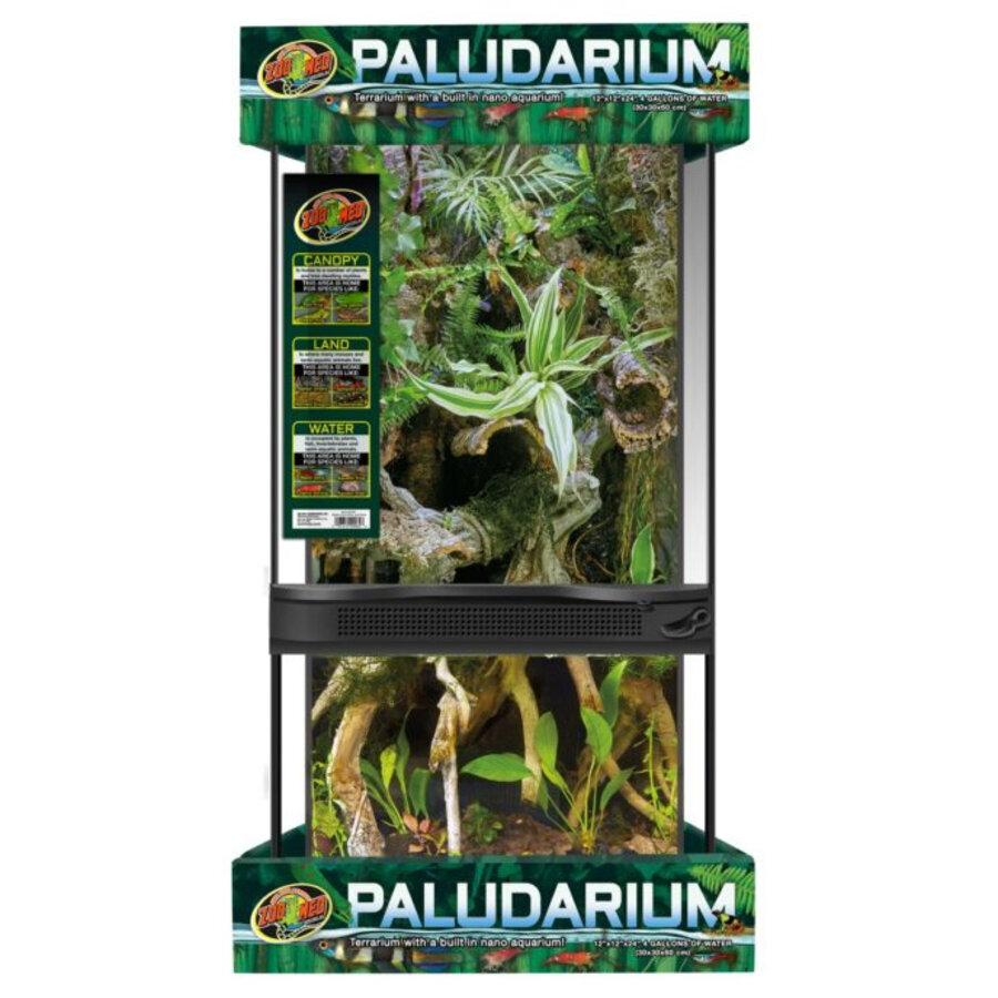 Zoo Med Paludarium 30 x 30 x 60 cm met waterdichte bodem voor land en water