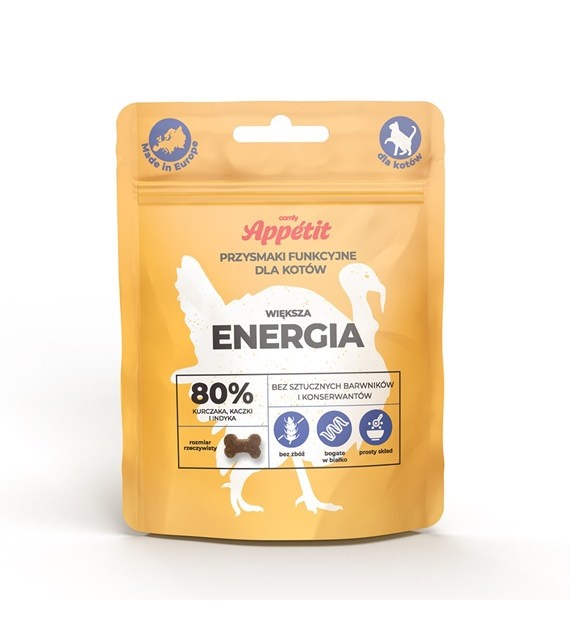 Comfy Appetit Functionele graanvrije energiesnacks voor katten met 80% gevogelte 70 Gram
