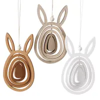 Houten deco hanger haas |  voor paasdecoratie binnen