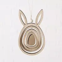 Houten deco hanger haas |  voor paasdecoratie binnen