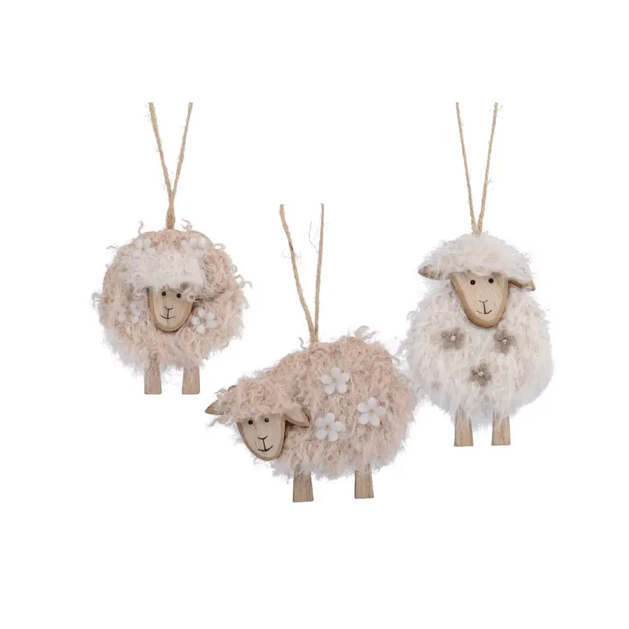 Hangdecoratie schaap polyester |  pastel assorti