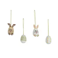 Hangdecoratie ei 9-delig hout | in doosje voor paastakken