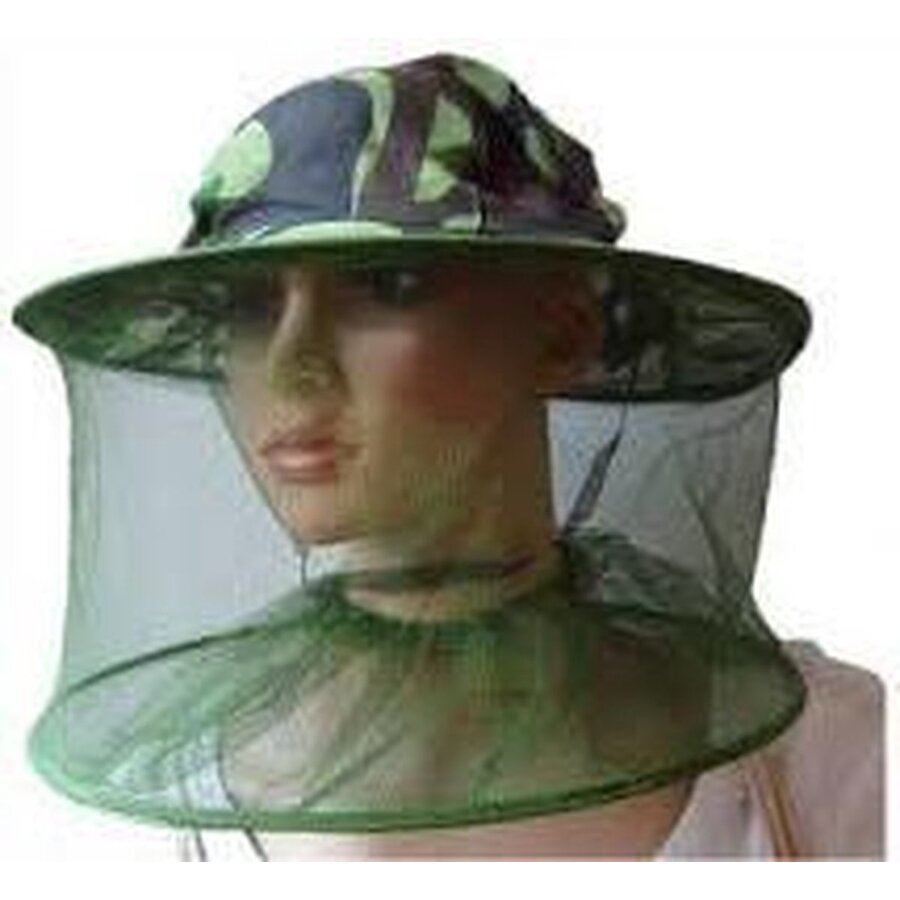 Anti wespen en muggen hoed met fijn muskietennet voor hoofd en gezicht
