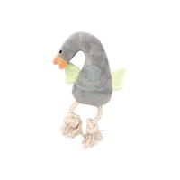 Hondenspeeltje Rusty Pluche Zwaan 2 Touwen Grijs