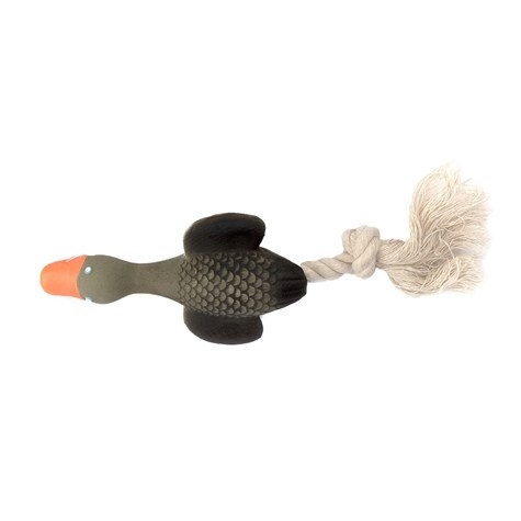Have A Pet Hondenspeeltje Eend Met Touw 23 CM Grijs