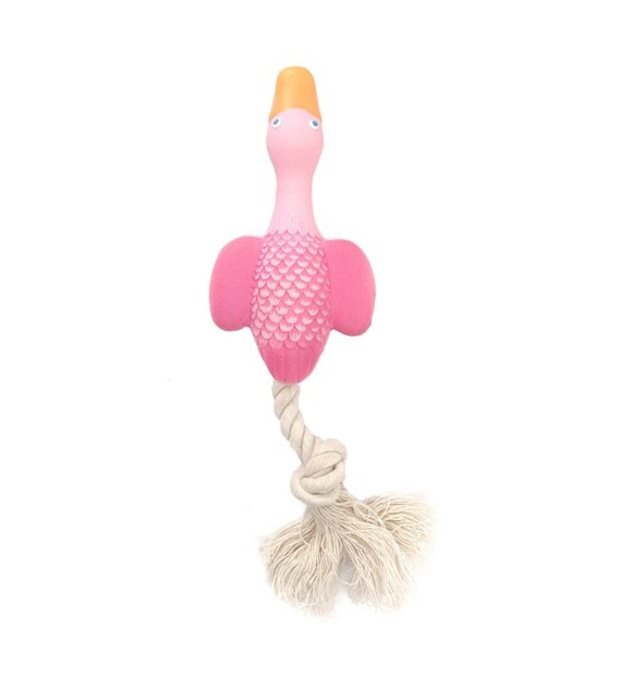 Have A Pet Hondenspeeltje Eend Met Touw 23 CM Roze