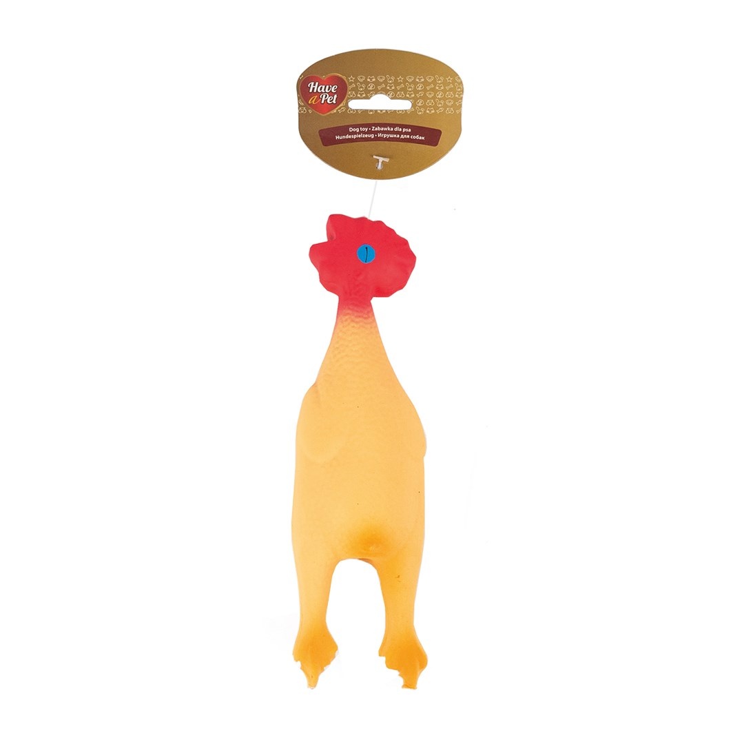 Have A Pet Hondenspeelgoed Gary &VerticalLine; latex haan met pieper Small - 22CM