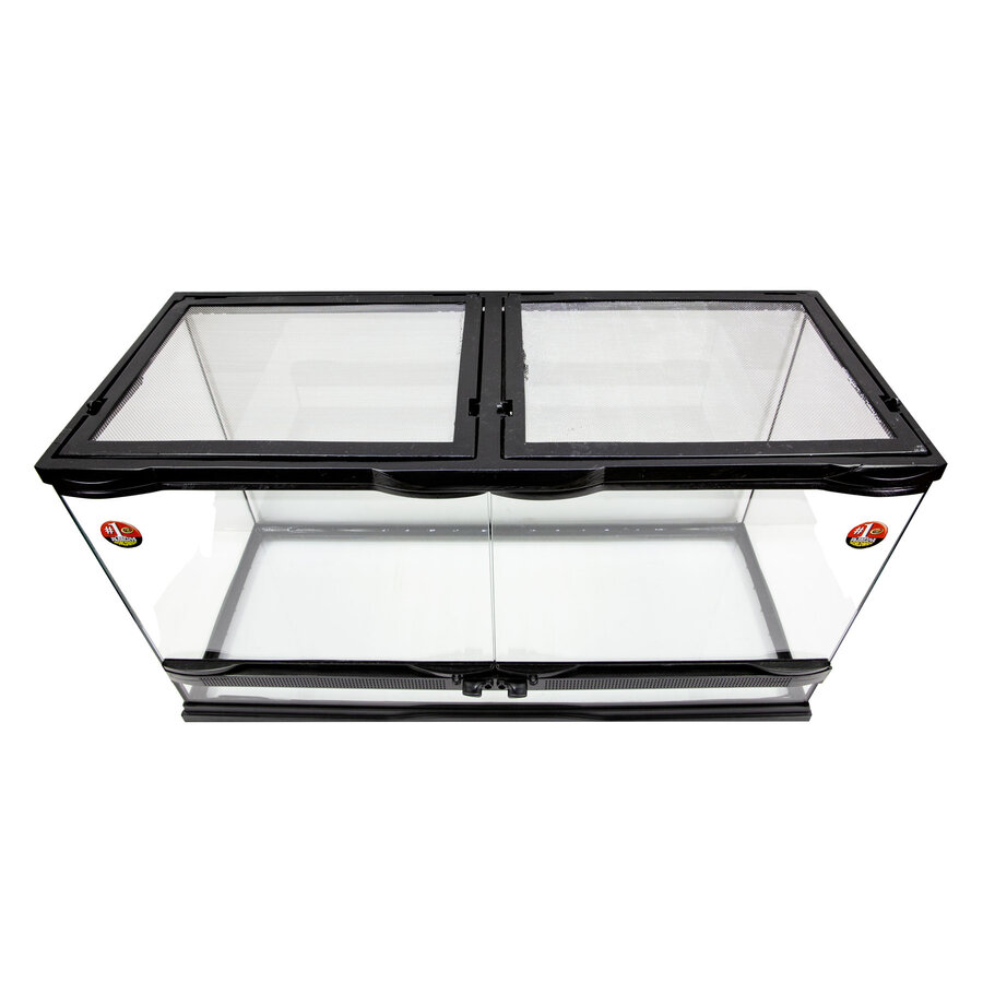 Glazen terrarium met dubbele voordeur 91x46x46 cm voor reptielen en amfibieën