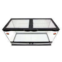 Double Door terrarium 50x30x25cm | Glasterrarium met dubbele deuren en gaasdeksel