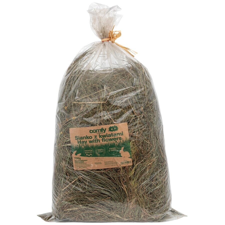 Hooi met bloemen voor konijnen en knaagdieren