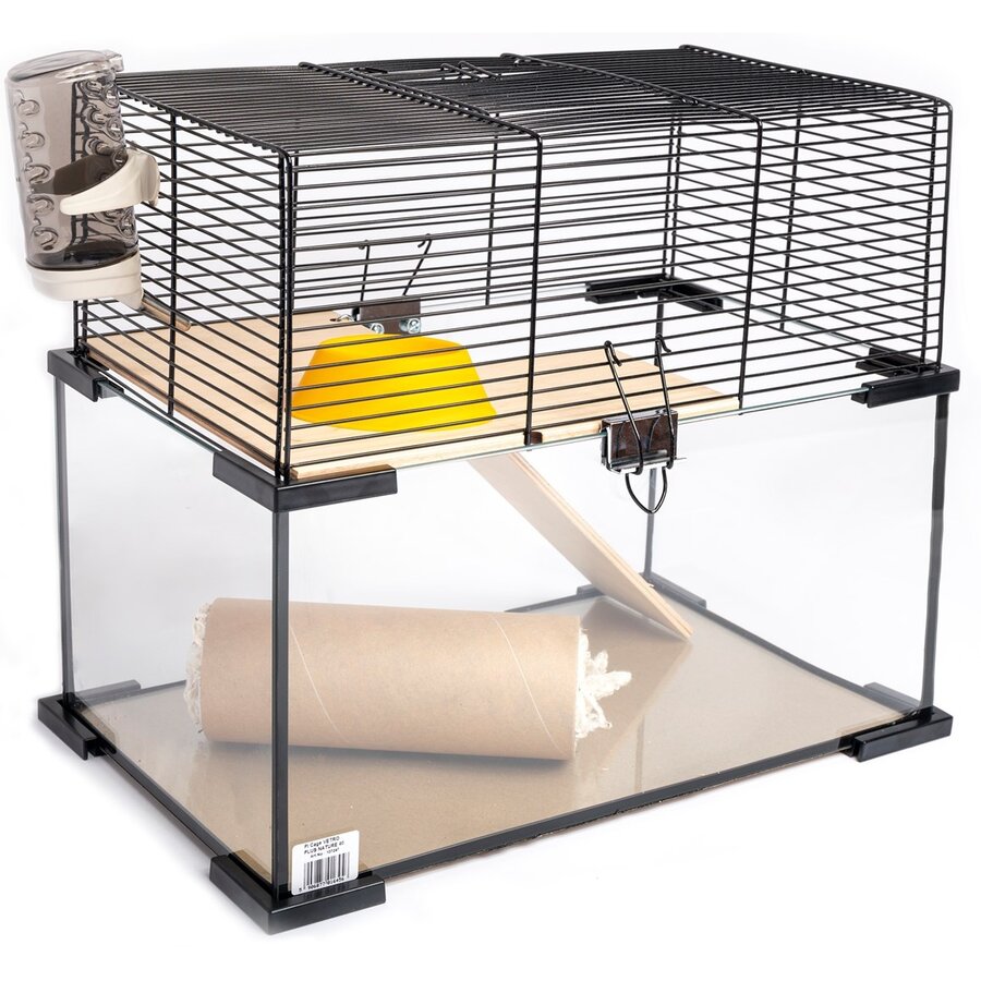 Glazen knaagdierterrarium Vetro Plusnature voor hamsters en kleine knaagdieren