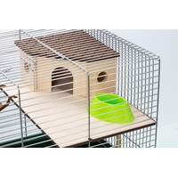 Knaagdierkooi Astro 3 Nature 57x30x35 cm met houten accessoires