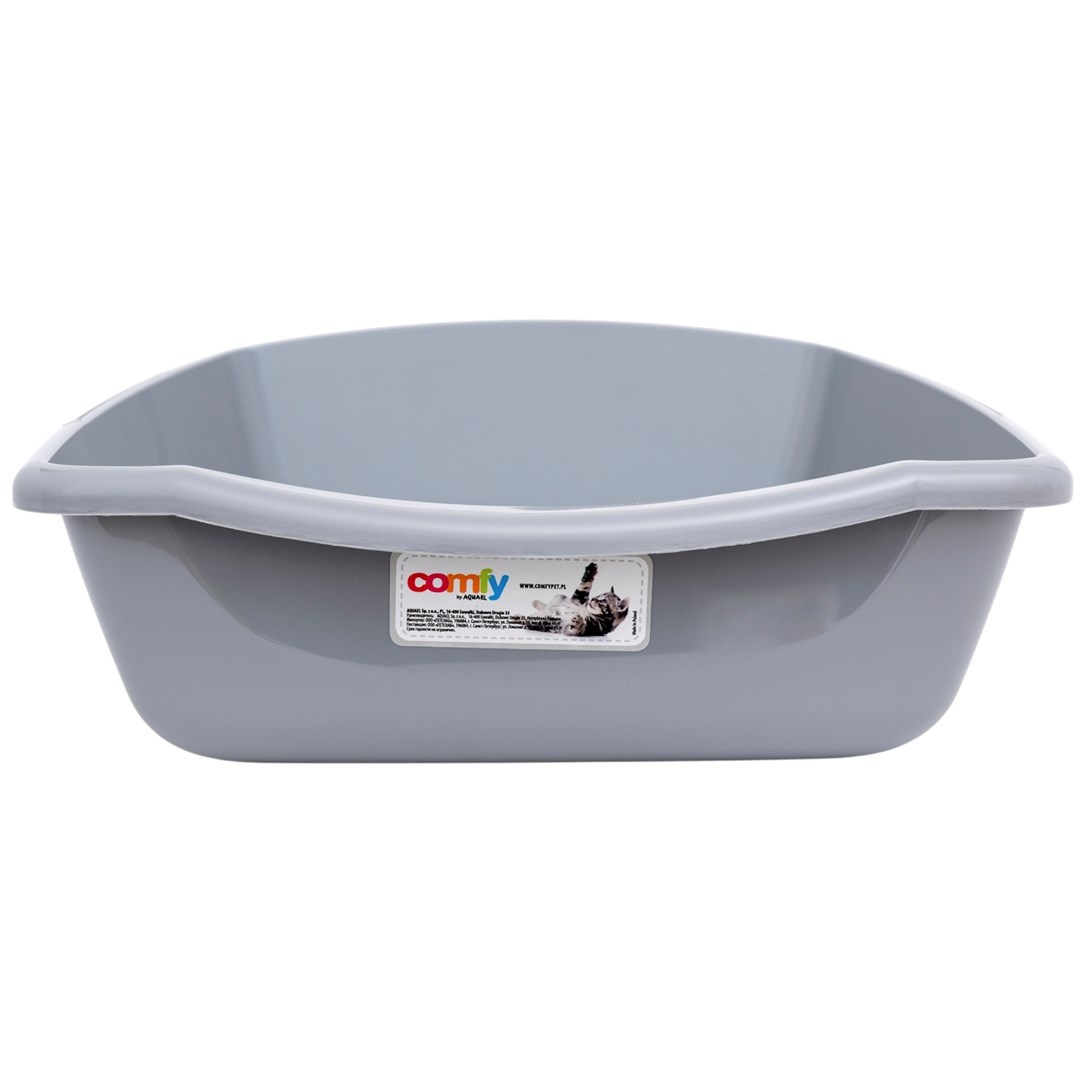 Comfy Kattenbak Cleo Classic 52,5x38x14 cm open kattenbak Grijs