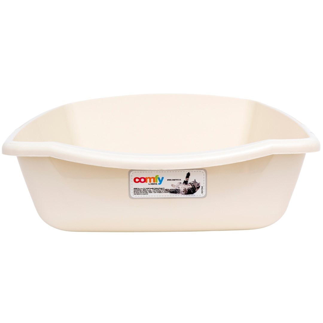 Comfy Kattenbak Cleo Classic 52,5x38x14 cm open kattenbak Ecru