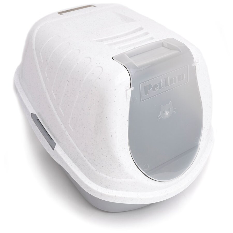 Gesloten kattenbak Easy Cat met licht 54x40x40cm marmerlook