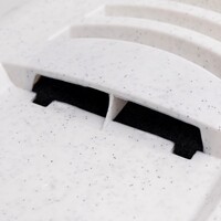 Gesloten kattenbak Easy Cat met licht 54x40x40cm marmerlook