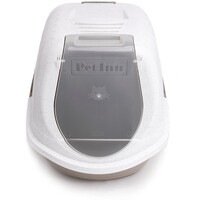 Gesloten kattenbak Easy Cat met licht 54x40x40cm marmerlook