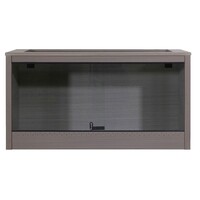 Repto Terra Endura terrarium 115x60x60 cm PVC grijs houtdecor met gaasdeksel en schuifdeur met slot