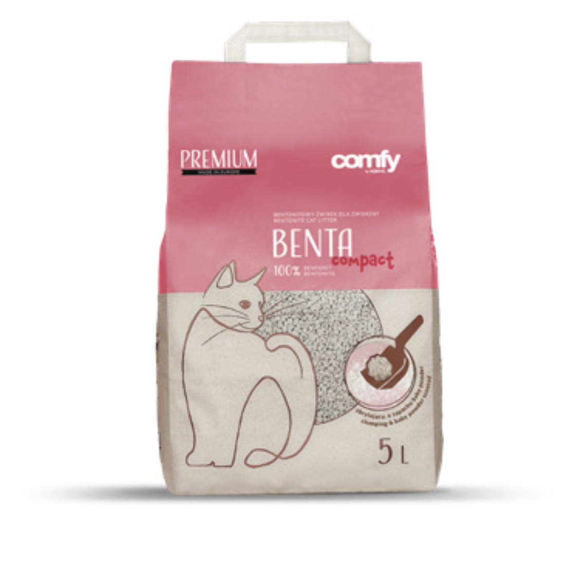 Comfy Klontvormende bentoniet kattenbakvulling Baby Powder &VerticalLine; fijne korrel 0,5-2,5 mm &VerticalLine; 5L