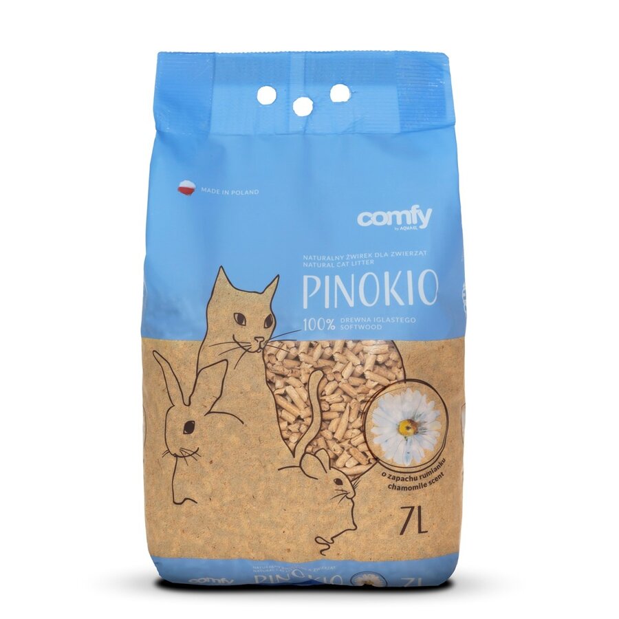 Houten kattenbakvulling pellets met kamille geur | 7 liter | stofarm