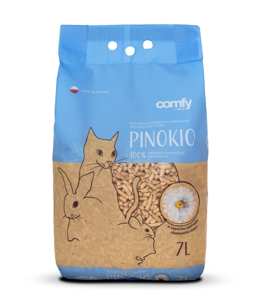 Comfy Houten kattenbakvulling pellets met kamille geur &VerticalLine; 7 liter &VerticalLine; stofarm