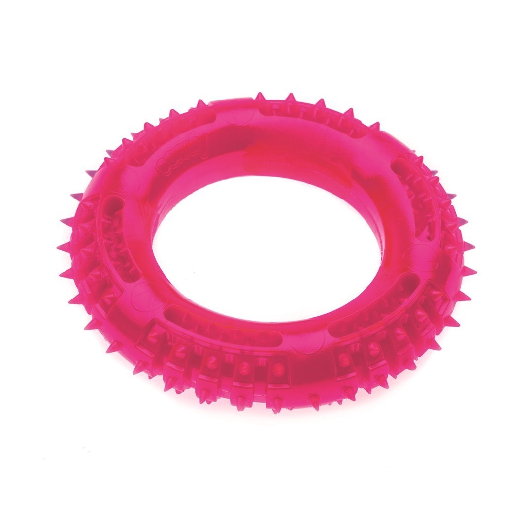 Comfy Dental ring met muntsmaak 13 cm &VerticalLine; drijvend kauwspeeltje voor middelgrote en grote honden Roze