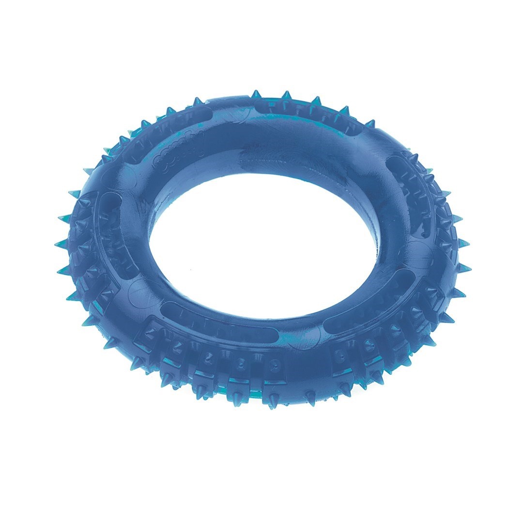Comfy Dental ring met muntsmaak 13 cm &VerticalLine; drijvend kauwspeeltje voor middelgrote en grote honden Blauw