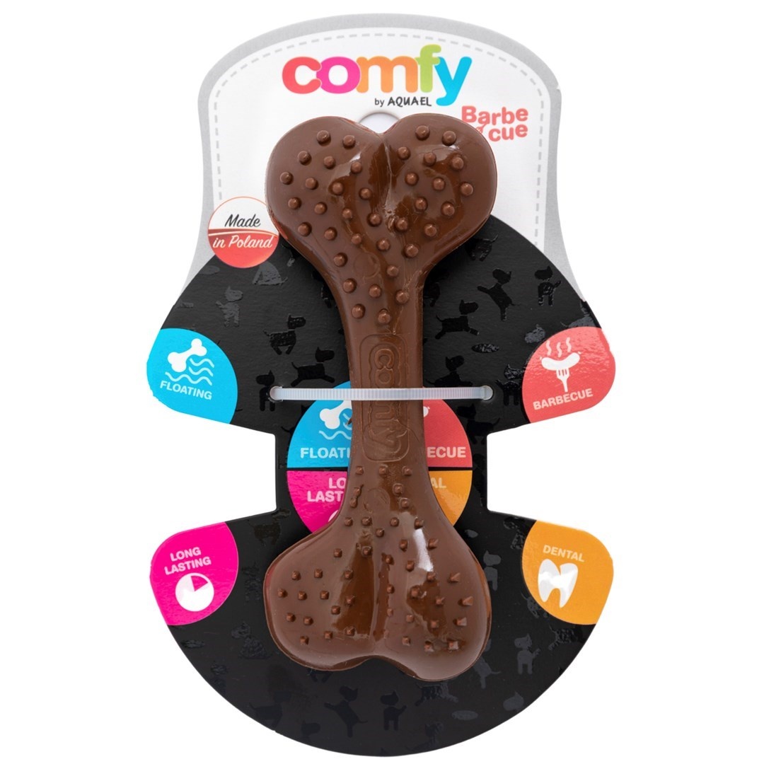 Comfy Dental kauwbot met barbecuegeur bruin &VerticalLine; 8,5 cm, 12,5 cm of 16,5 cm 12,5CM