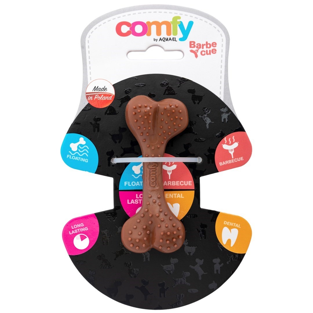 Comfy Dental kauwbot met barbecuegeur bruin &VerticalLine; 8,5 cm, 12,5 cm of 16,5 cm 8,5CM