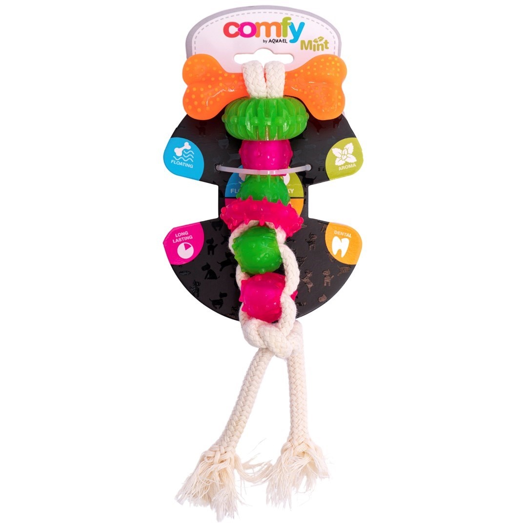 Comfy Dental Toother mint tandverzorgend touwspeeltje voor honden 7 stuks