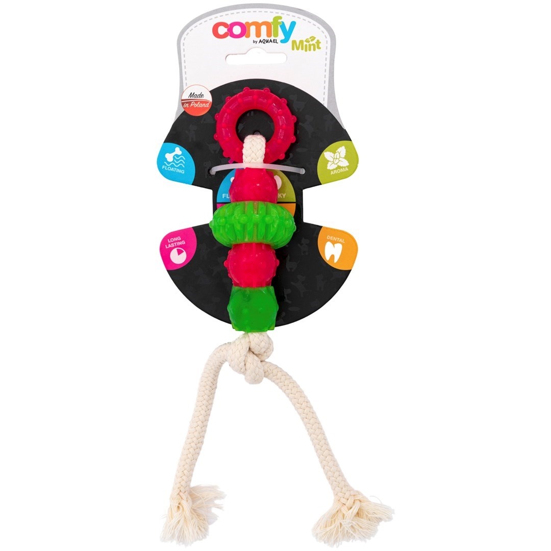 Comfy Dental Toother mint tandverzorgend touwspeeltje voor honden 5 stuks