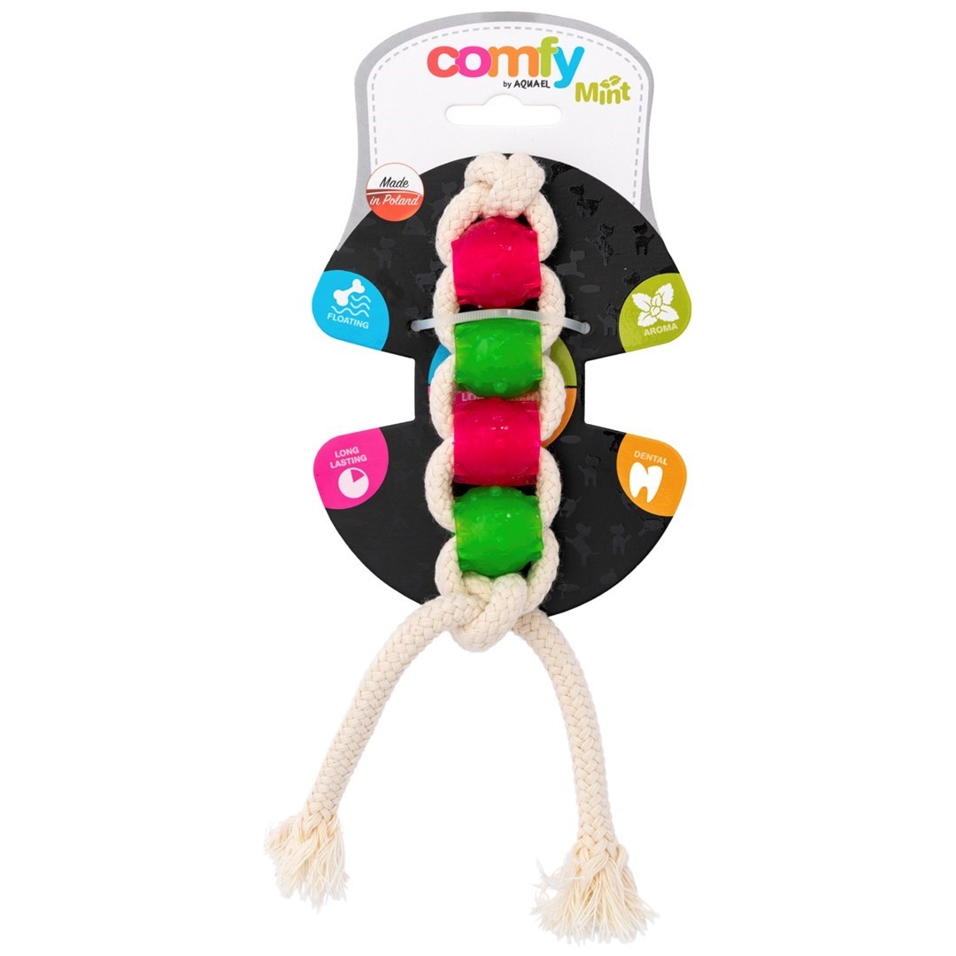 Comfy Dental Toother mint tandverzorgend touwspeeltje voor honden 4 stuks