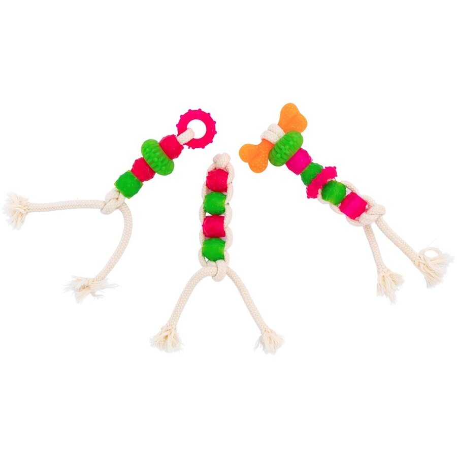 Dental Toother mint tandverzorgend touwspeeltje voor honden