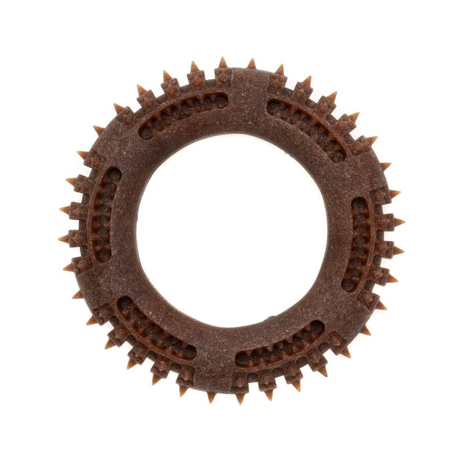 Woody Eco dental ring 13 cm | flexibel apporteerspeeltje met houtvezel