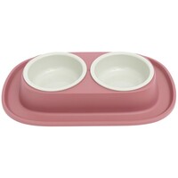 Voerbak Smart Clean 230 + 230 ml | dubbele voer en drinkbak met mat