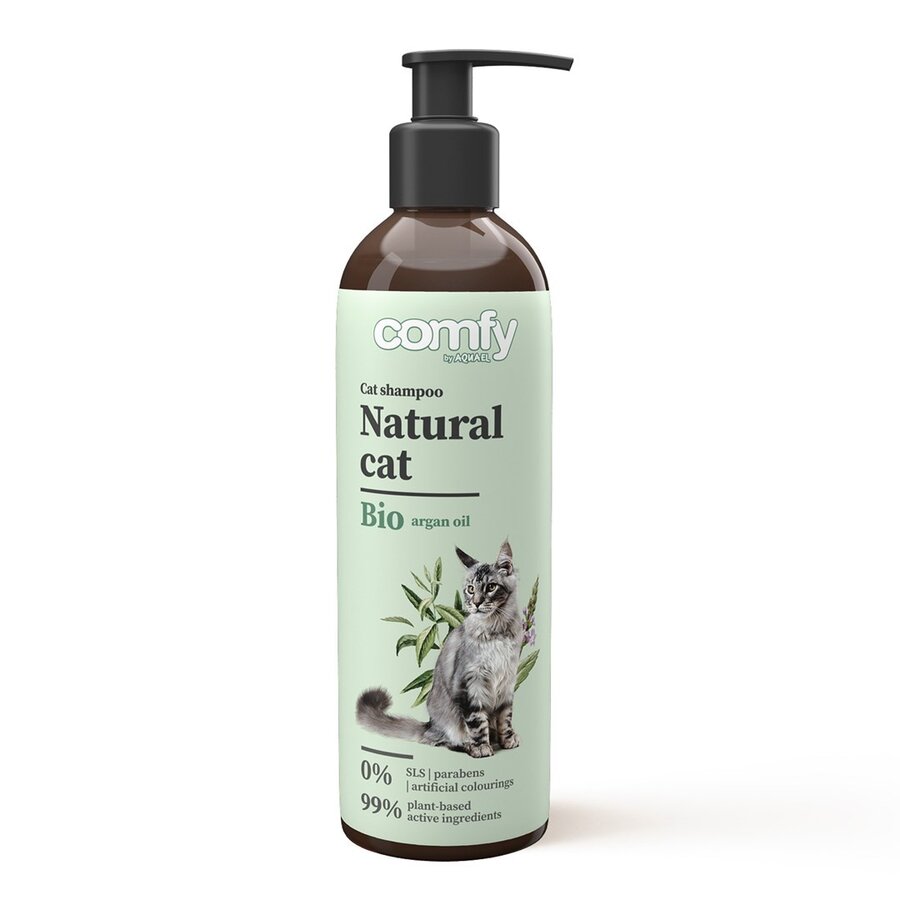 Natuurlijke kattenshampoo 250 ml | vachtverzorging met zijde, haver en aloë vera