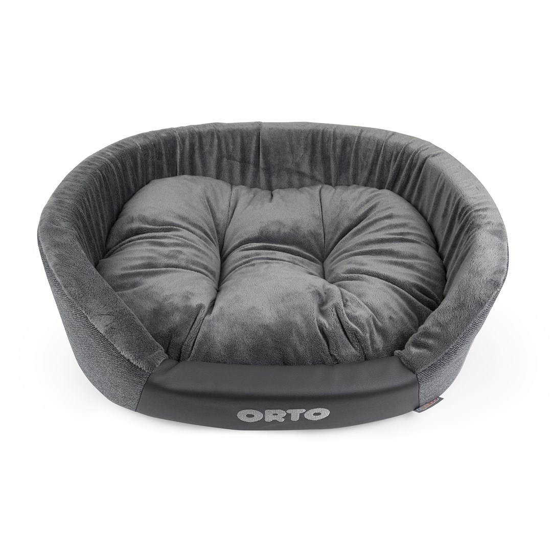 Comfy Orto Milord orthopedische hondenmand L &VerticalLine; memory foam &VerticalLine; 75x61x22 cm &VerticalLine; beige of grijs Grijs